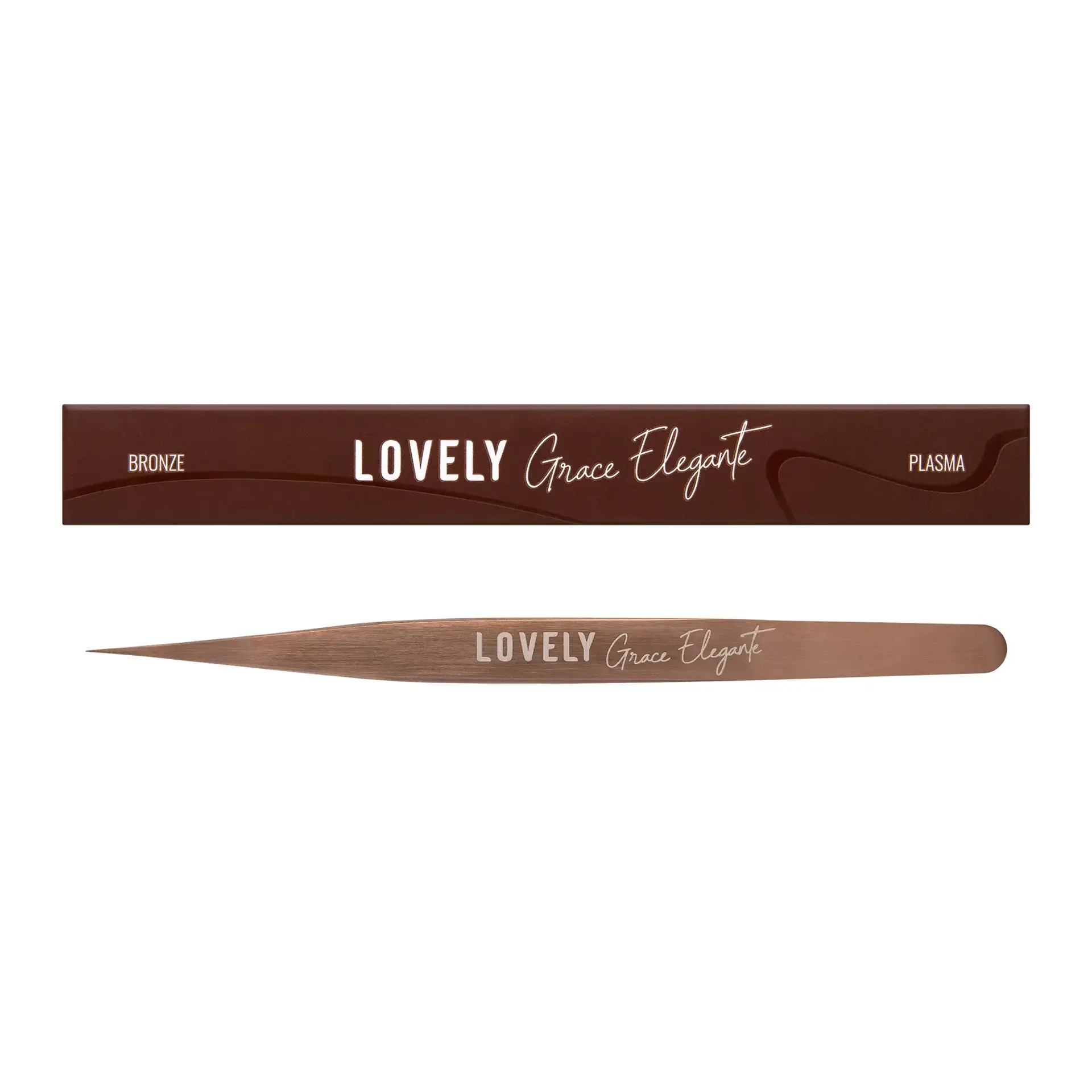 Пинцет для наращивания серия «Grace Elegante Bronze» тип Прямой, Lovely Пинцет для наращивания серия «Grace Elegante Bronze» тип Прямой, Lovely