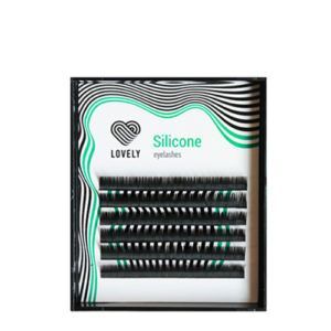 Ресницы Lovely "Silicone" чёрные MIX 6 линий